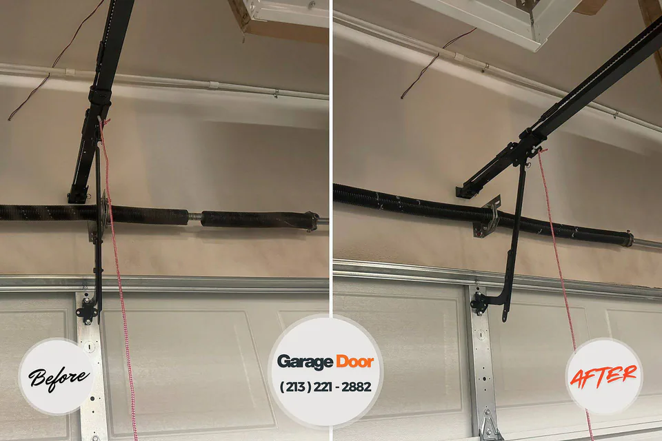 Before and after: garage door repair Sun Prairie, MT